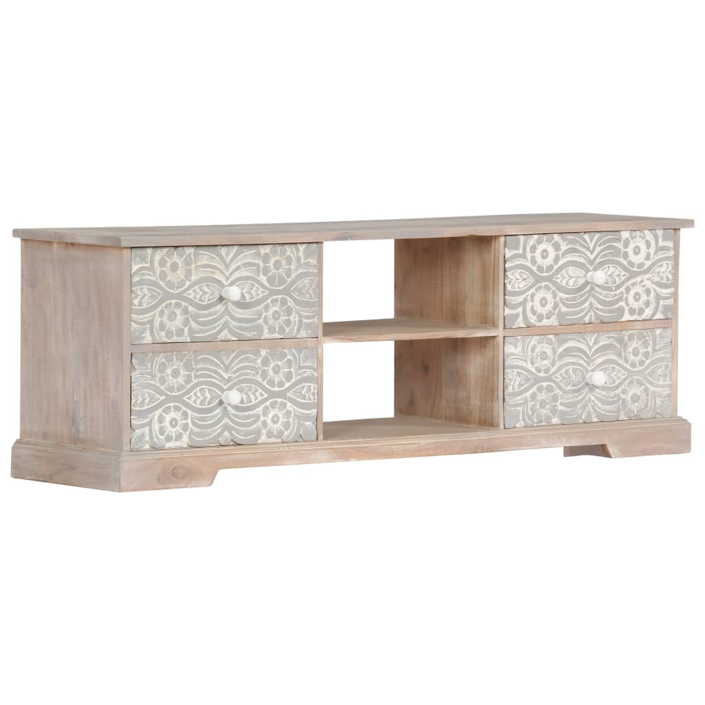 TV-Schrank 120x30x40 cm Massivholz Akazie - Pazzar.ch