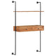 Wandschreibtisch 90x40x170 cm Massivholz Akazie