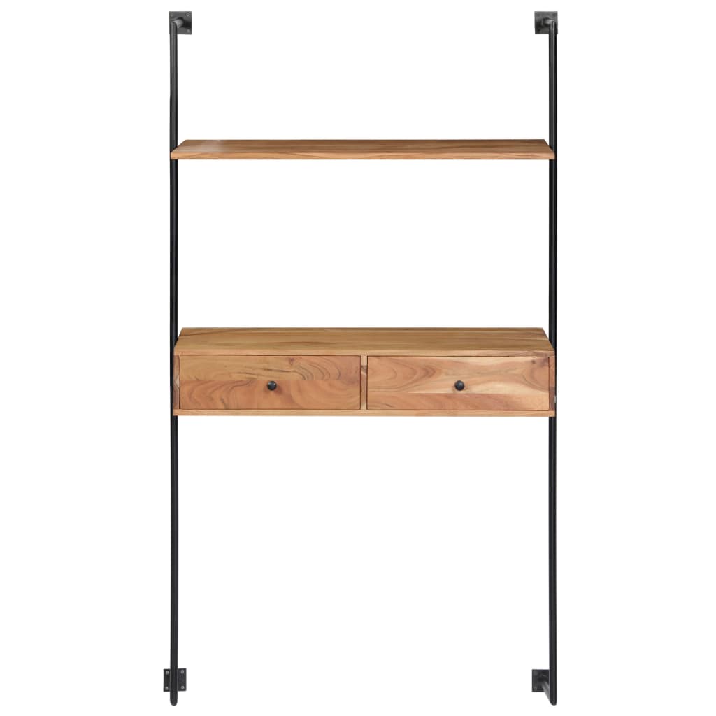 Wandschreibtisch 90 x 40 x 170 cm Massivholz Akazie - Pazzar.ch
