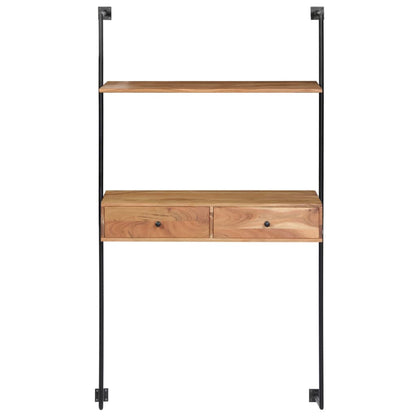 Wandschreibtisch 90 x 40 x 170 cm Massivholz Akazie - Pazzar.ch