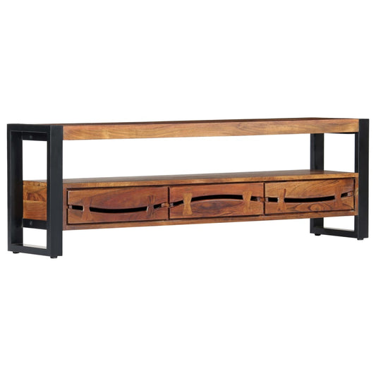 TV-Schrank 140x30x45 cm Massivholz Akazie - Pazzar.ch