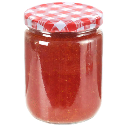 Marmeladengläser mit Weißem/Rotem Deckel 48 Stk. 230 ml - Pazzar.ch