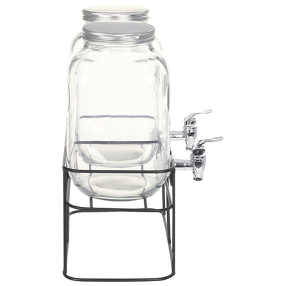 Getränkespender 2 Stk. mit Ständer 2 x 4 L Glas - Pazzar.ch
