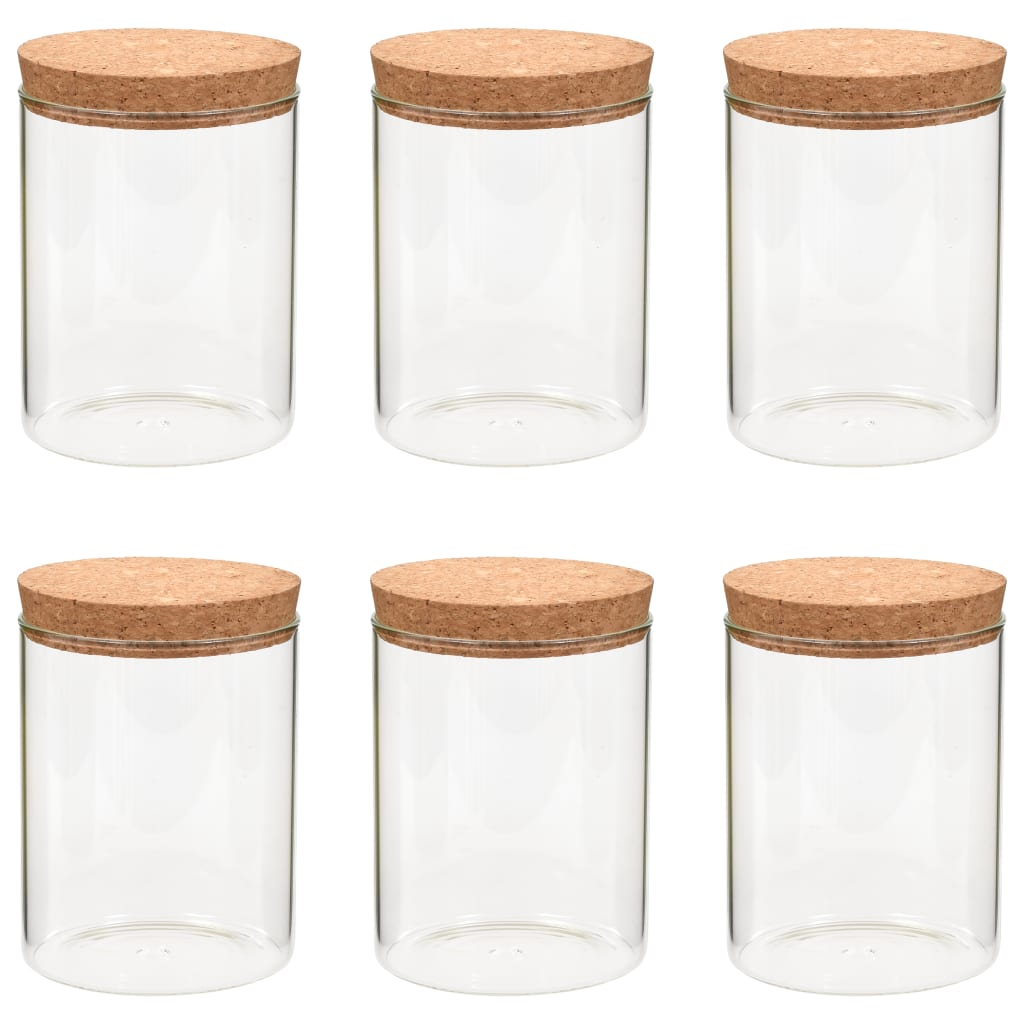 Vorratsgläser mit Korkdeckel 6 Stk. 650 ml - Pazzar.ch