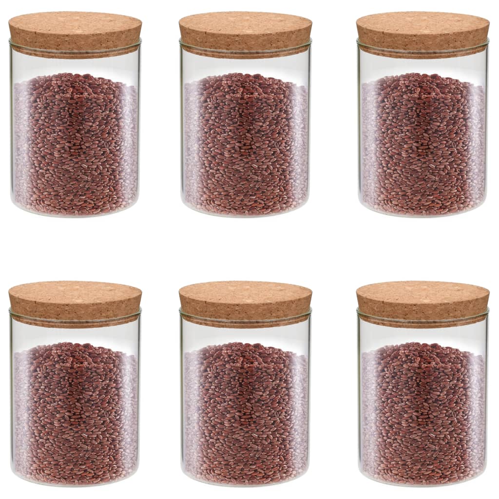 Vorratsgläser mit Korkdeckel 6 Stk. 650 ml - Pazzar.ch