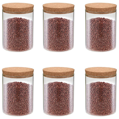 Vorratsgläser mit Korkdeckel 6 Stk. 650 ml - Pazzar.ch