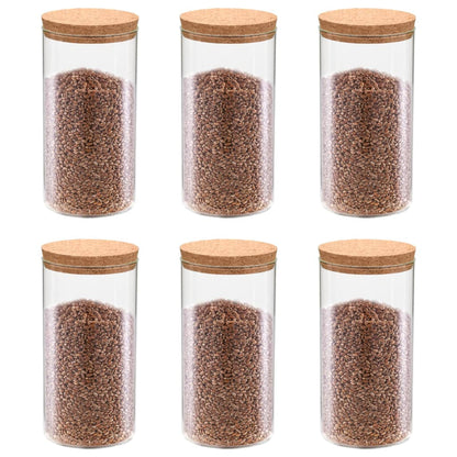 Vorratsgläser mit Korkdeckel 6 Stk. 1100 ml - Pazzar.ch