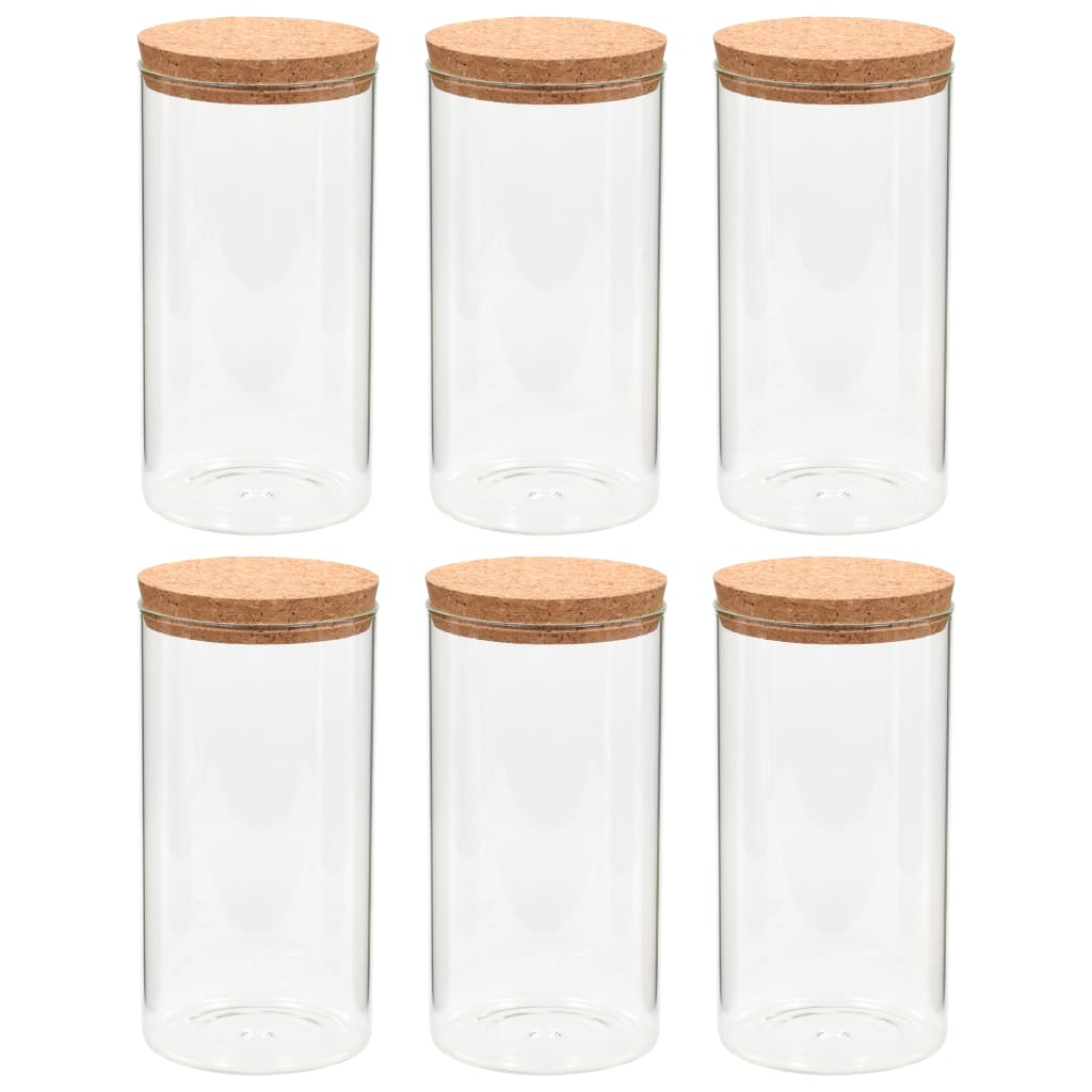 Vorratsgläser mit Korkdeckel 6 Stk. 1400 ml - Pazzar.ch