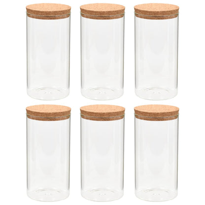 Vorratsgläser mit Korkdeckel 6 Stk. 1400 ml - Pazzar.ch