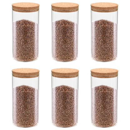 Vorratsgläser mit Korkdeckel 6 Stk. 1400 ml - Pazzar.ch