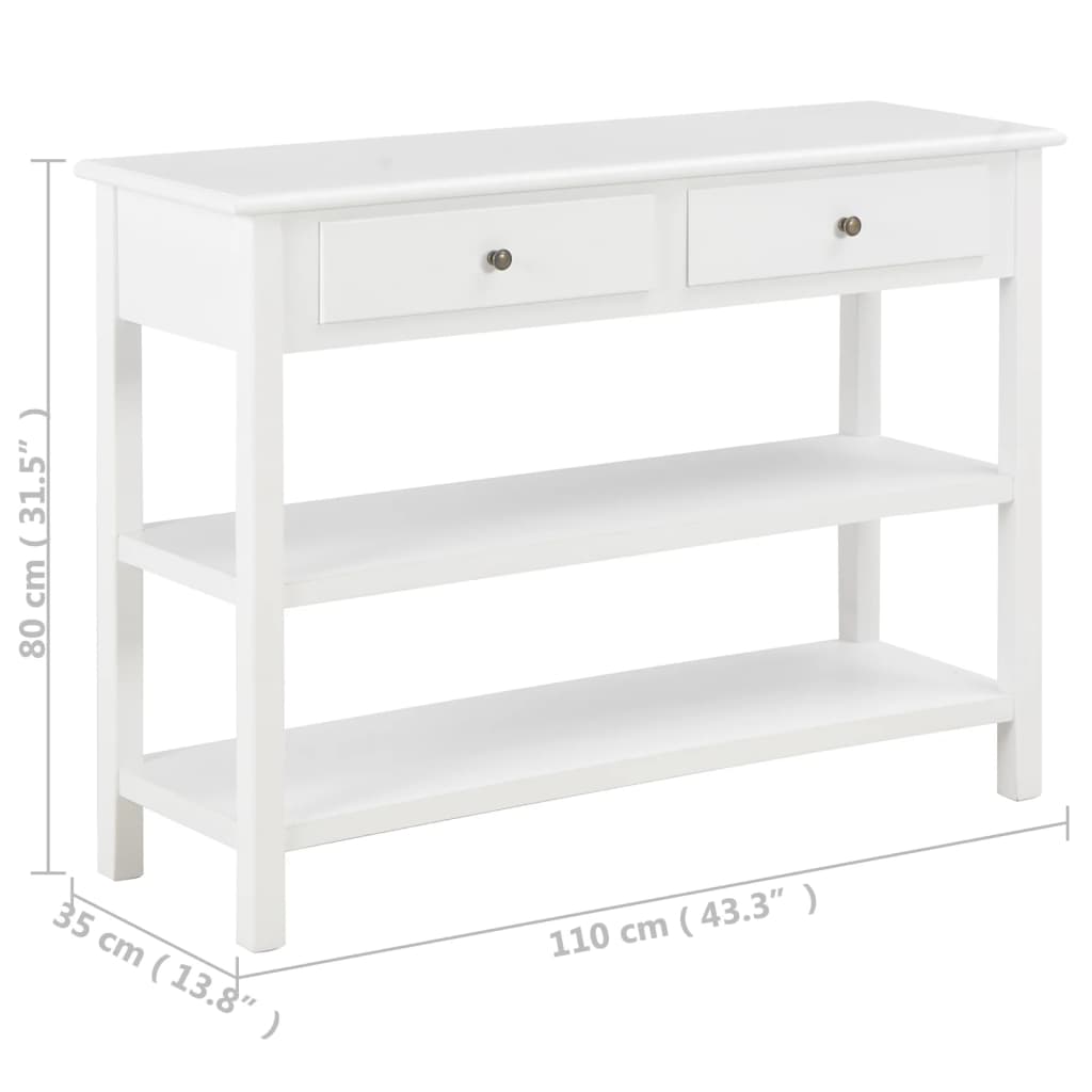 Sideboard Weiß 110x35x80 cm MDF - Pazzar.ch