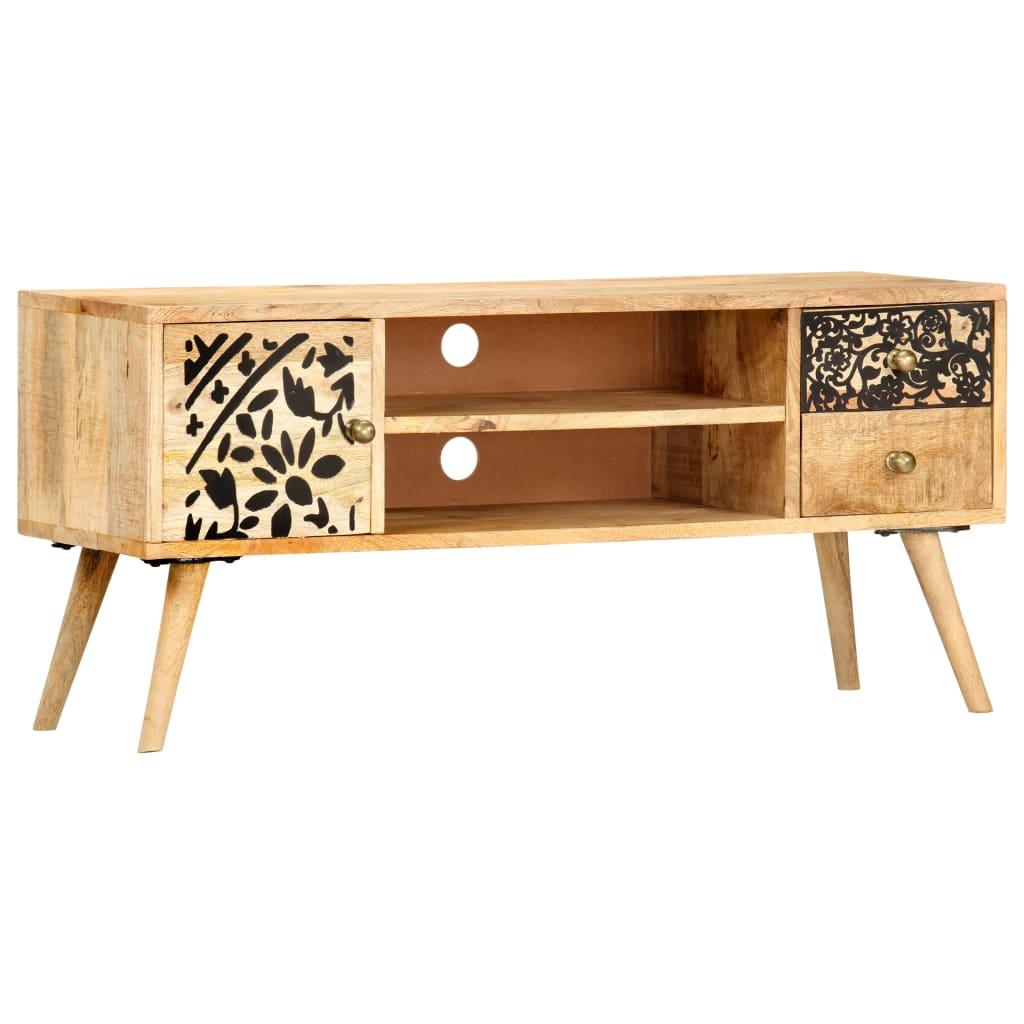 TV-Schrank 100 x 30 x 45 cm Massivholz Mango - Pazzar.ch
