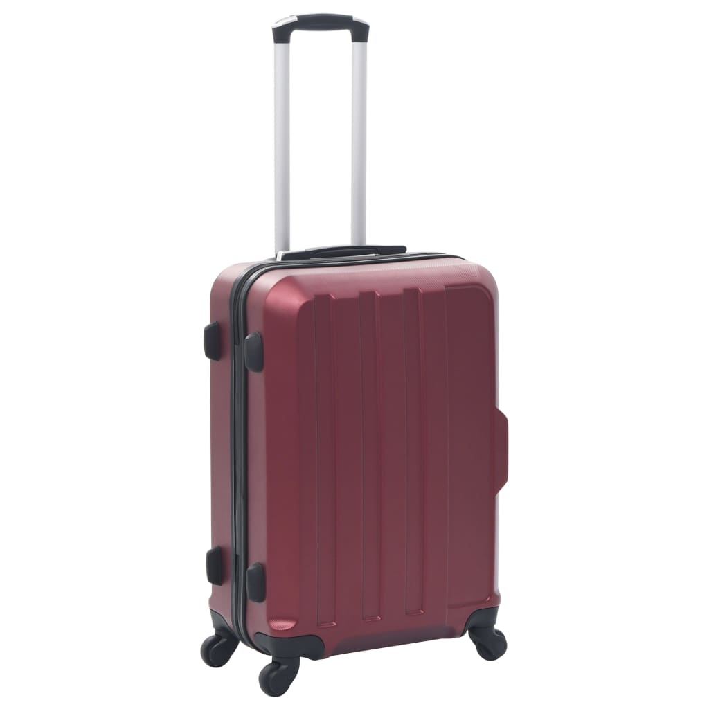 Hartschalen-Trolley-Set 3 Stk. Weinrot ABS - Pazzar.ch