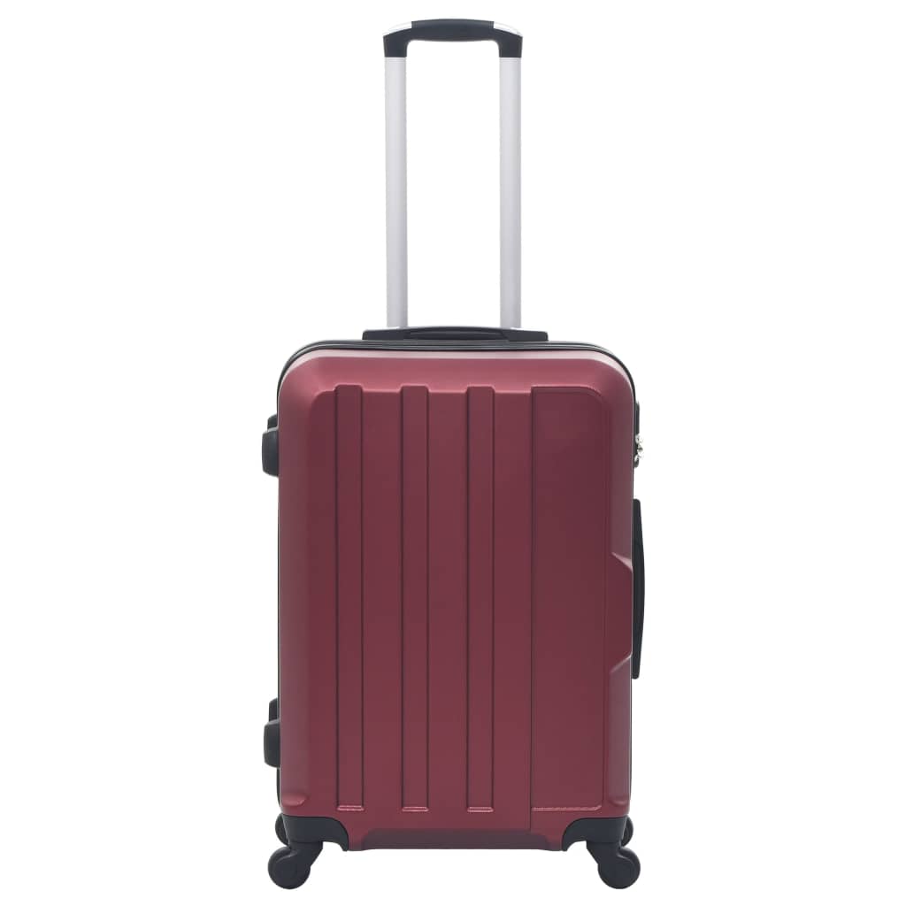 Hartschalen-Trolley-Set 3 Stk. Weinrot ABS - Pazzar.ch
