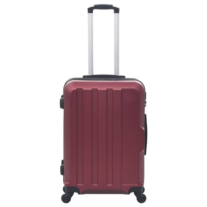 Hartschalen-Trolley-Set 3 Stk. Weinrot ABS - Pazzar.ch