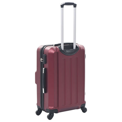 Hartschalen-Trolley-Set 3 Stk. Weinrot ABS - Pazzar.ch