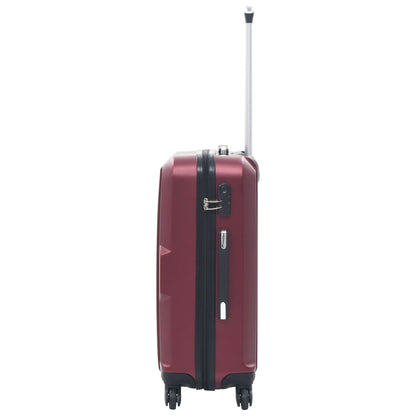 Hartschalen-Trolley-Set 3 Stk. Weinrot ABS - Pazzar.ch