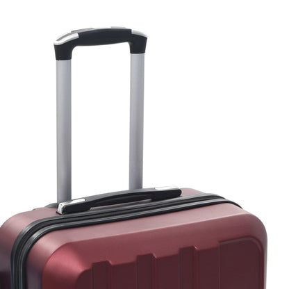Hartschalen-Trolley-Set 3 Stk. Weinrot ABS - Pazzar.ch