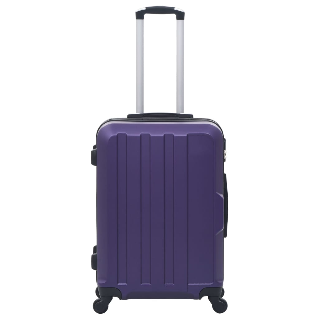 Hartschalen-Trolley-Set 3 Stk. Lila ABS - Pazzar.ch