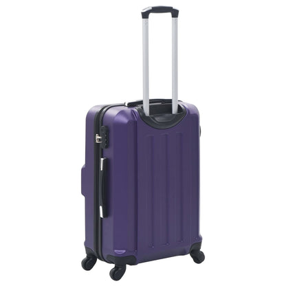 Hartschalen-Trolley-Set 3 Stk. Lila ABS - Pazzar.ch