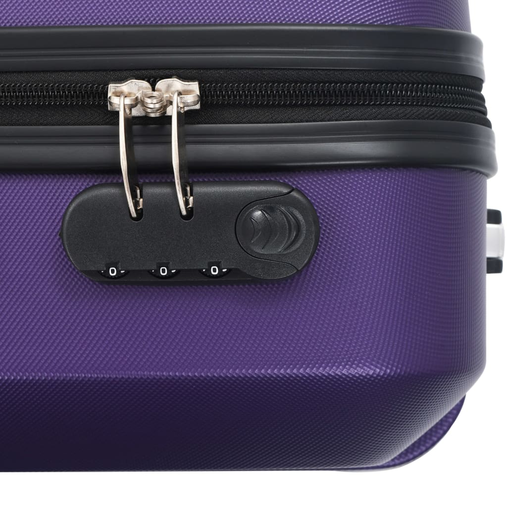 Hartschalen-Trolley-Set 3 Stk. Lila ABS - Pazzar.ch