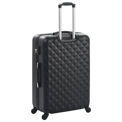 Hartschalen-Trolley-Set 3 Stk. Schwarz ABS - Pazzar.ch