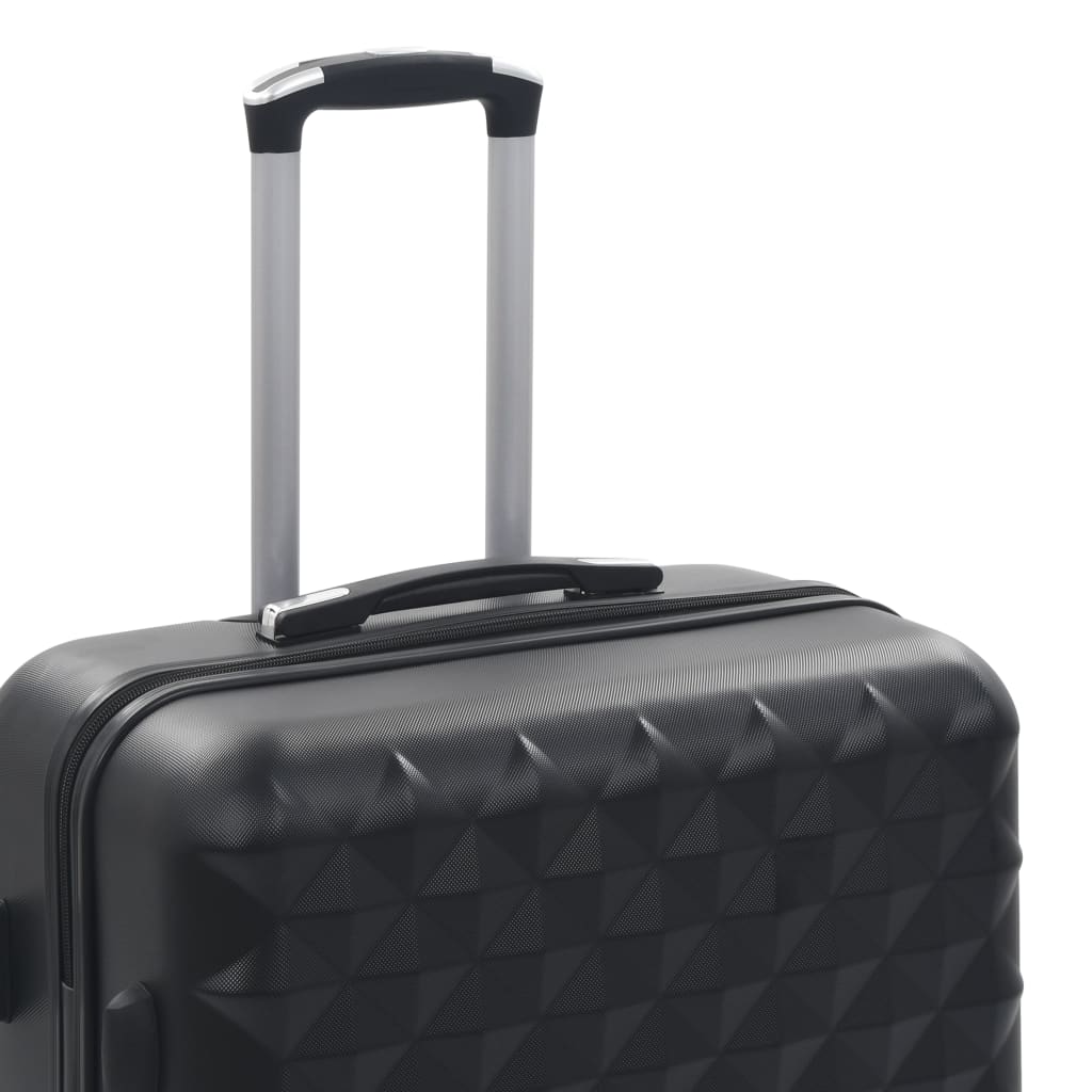 Hartschalen-Trolley-Set 3 Stk. Schwarz ABS - Pazzar.ch