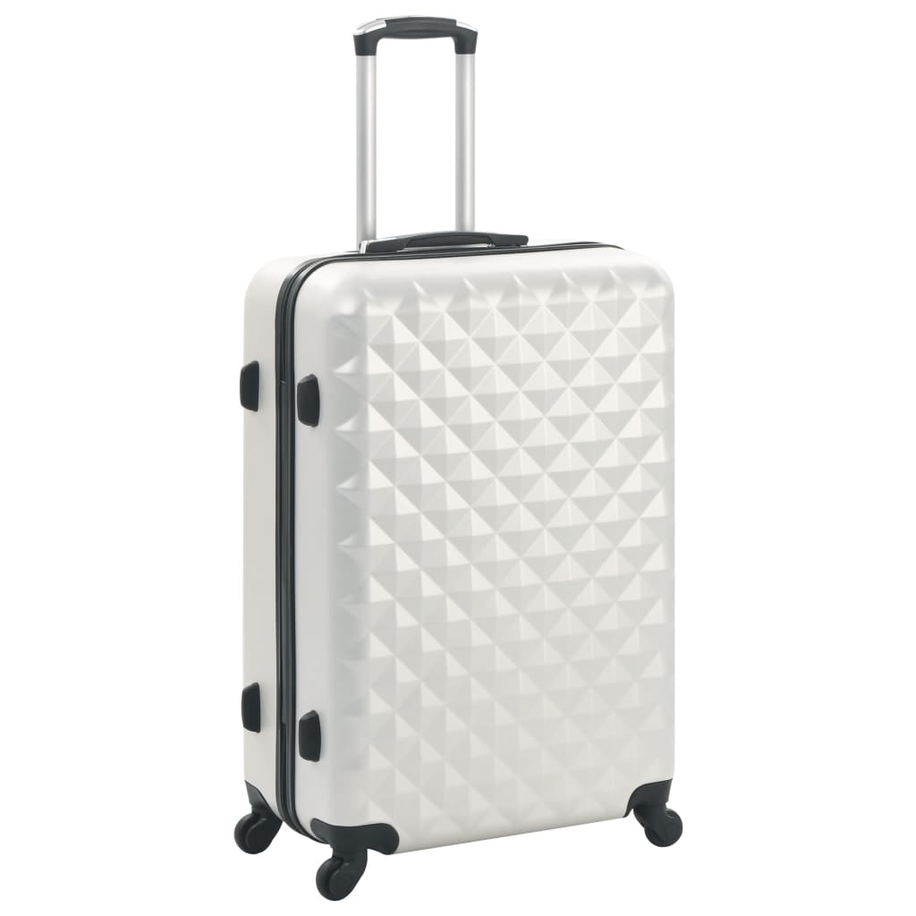 Hartschalen-Trolley-Set 3 Stk. Helles Silber ABS - Pazzar.ch