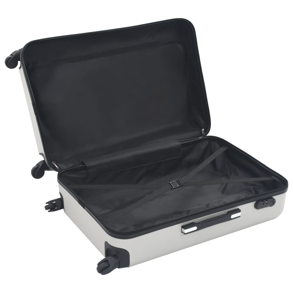 Hartschalen-Trolley-Set 3 Stk. Helles Silber ABS - Pazzar.ch