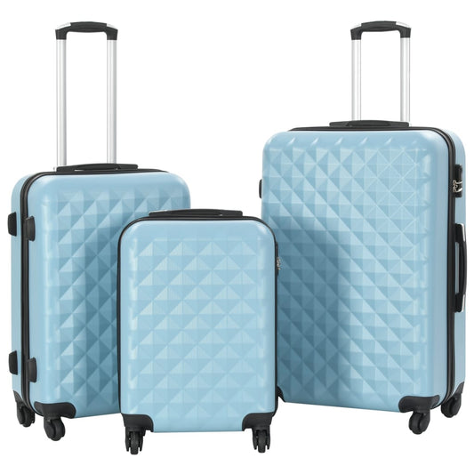 Hartschalen-Trolley-Set 3 Stk. Blau ABS - Pazzar.ch