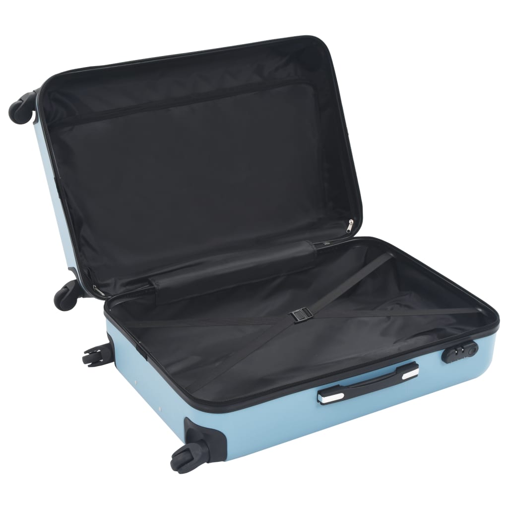 Hartschalen-Trolley-Set 3 Stk. Blau ABS - Pazzar.ch