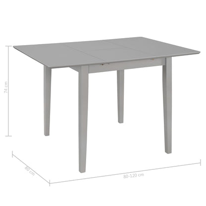 Ausziehbarer Esstisch Grau (80-120)x80x74 cm MDF - Pazzar.ch