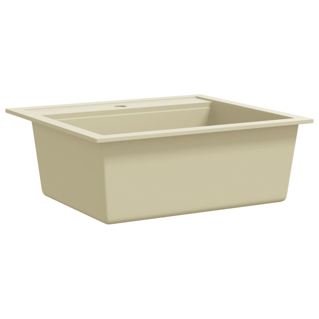 Granitspüle Einzelbecken Beige - Pazzar.ch