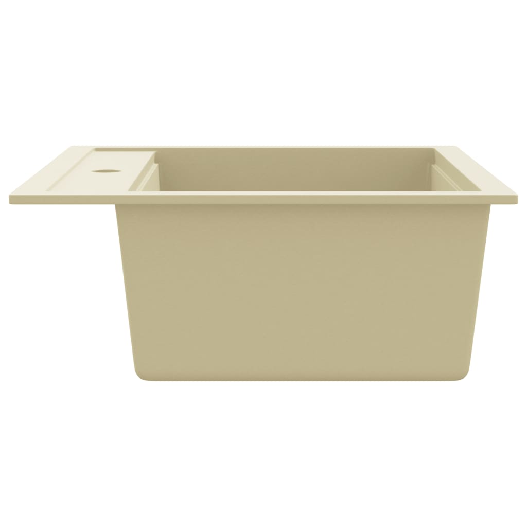Granitspüle Einzelbecken Beige - Pazzar.ch