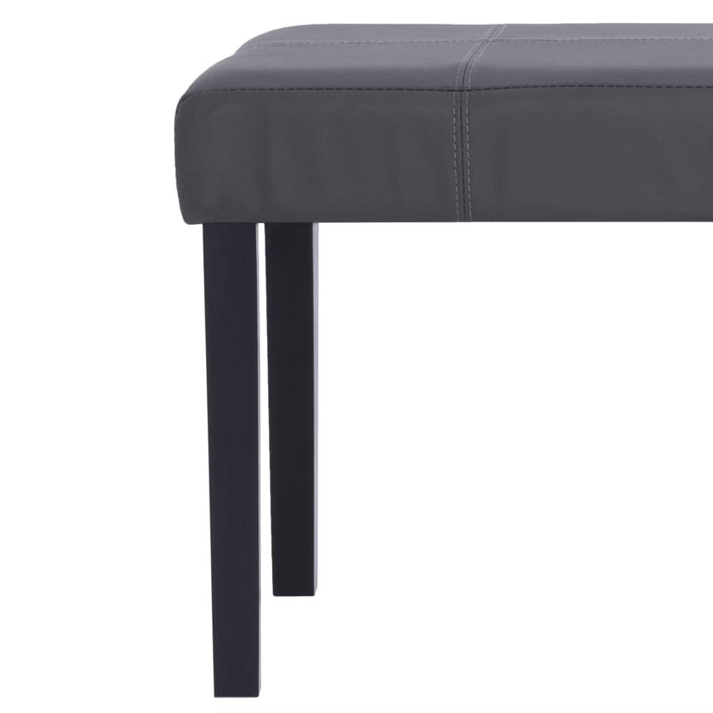 Sitzbank 106 cm Grau Kunstleder - Pazzar.ch