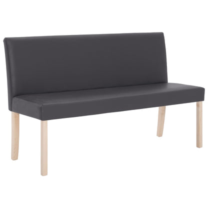 Sitzbank 139,5 cm Grau Kunstleder - Pazzar.ch