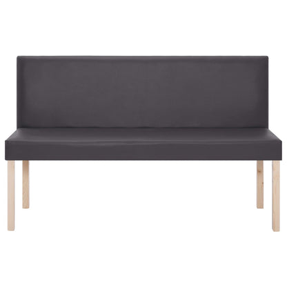 Sitzbank 139,5 cm Grau Kunstleder - Pazzar.ch