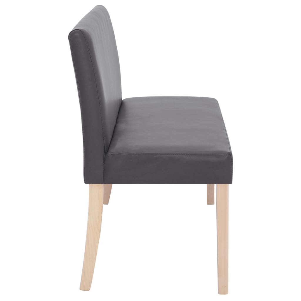 Sitzbank 139,5 cm Grau Kunstleder - Pazzar.ch