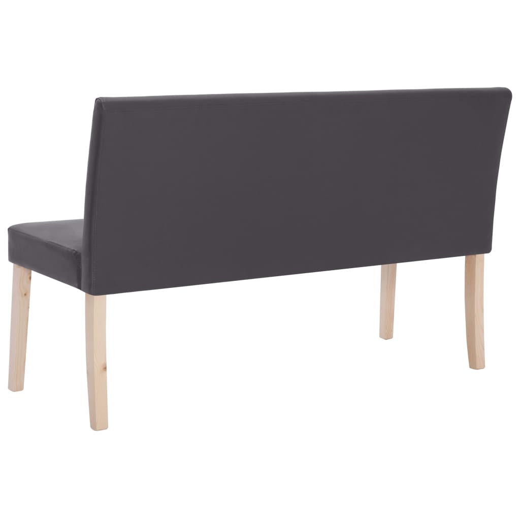 Sitzbank 139,5 cm Grau Kunstleder - Pazzar.ch
