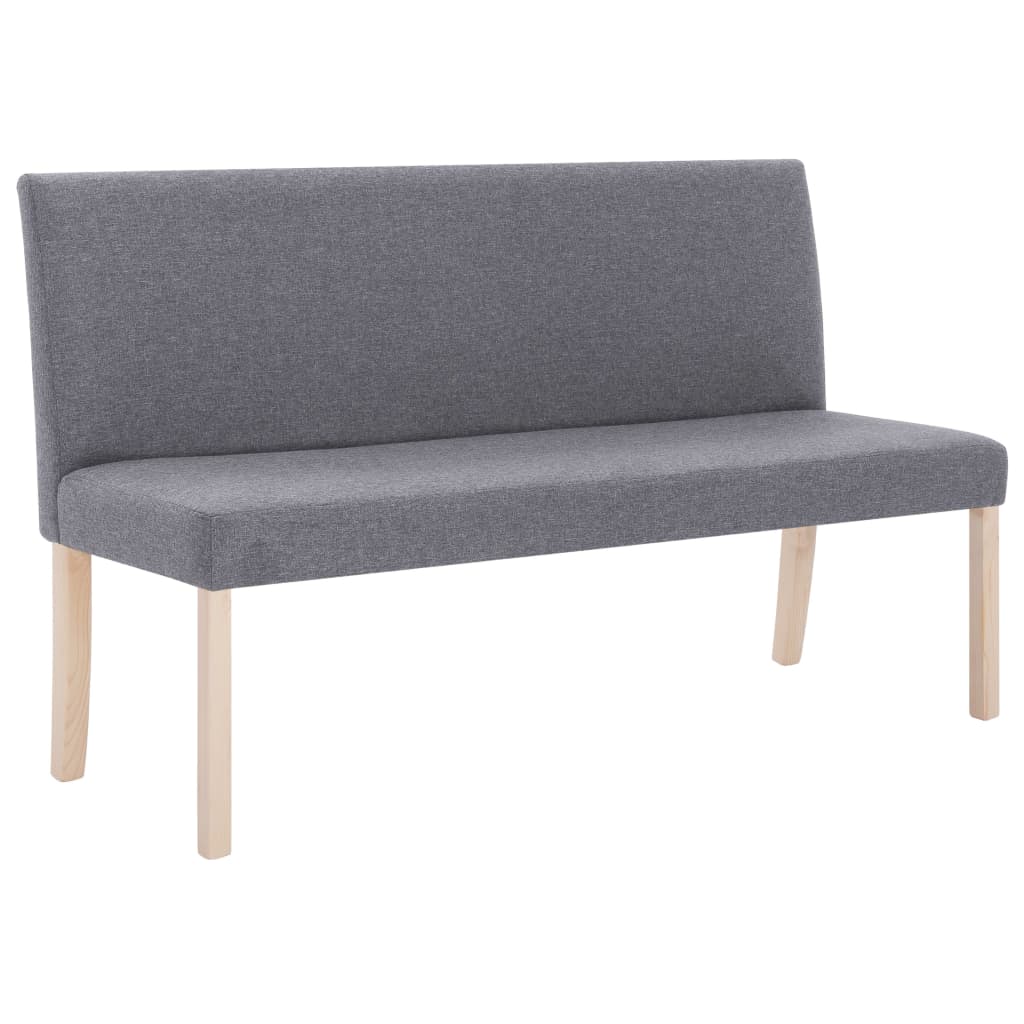 Sitzbank 139,5 cm Hellgrau Polyester - Pazzar.ch