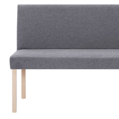 Sitzbank 139,5 cm Hellgrau Polyester - Pazzar.ch