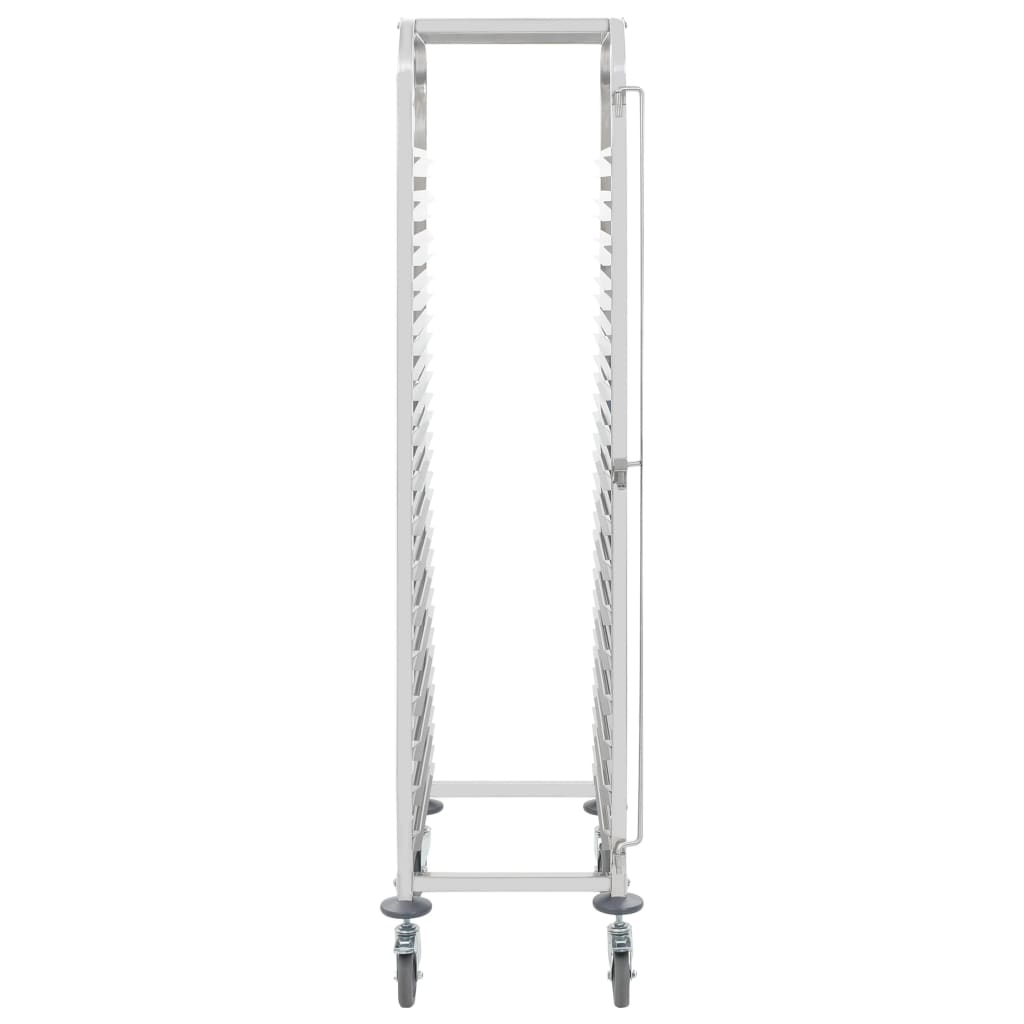 Tablettwagen für 16 Tabletts 38x55x163 cm Edelstahl