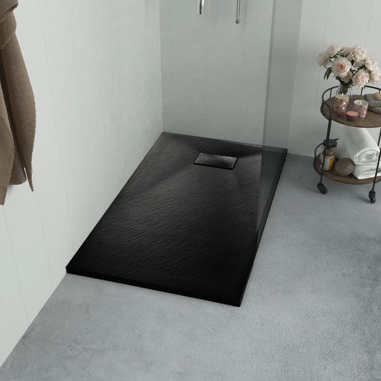 Duschwanne SMC Schwarz 90×70 cm - Pazzar.ch