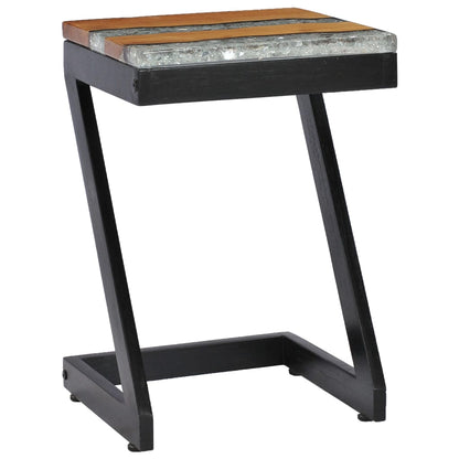 Couchtisch 30 x 30 x 50 cm Massivholz Teak und Polyresin - Pazzar.ch