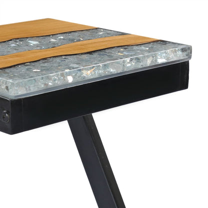 Couchtisch 30 x 30 x 50 cm Massivholz Teak und Polyresin - Pazzar.ch