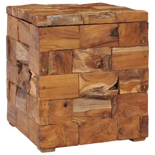 Hocker mit Stauraum Massivholz Teak - Pazzar.ch