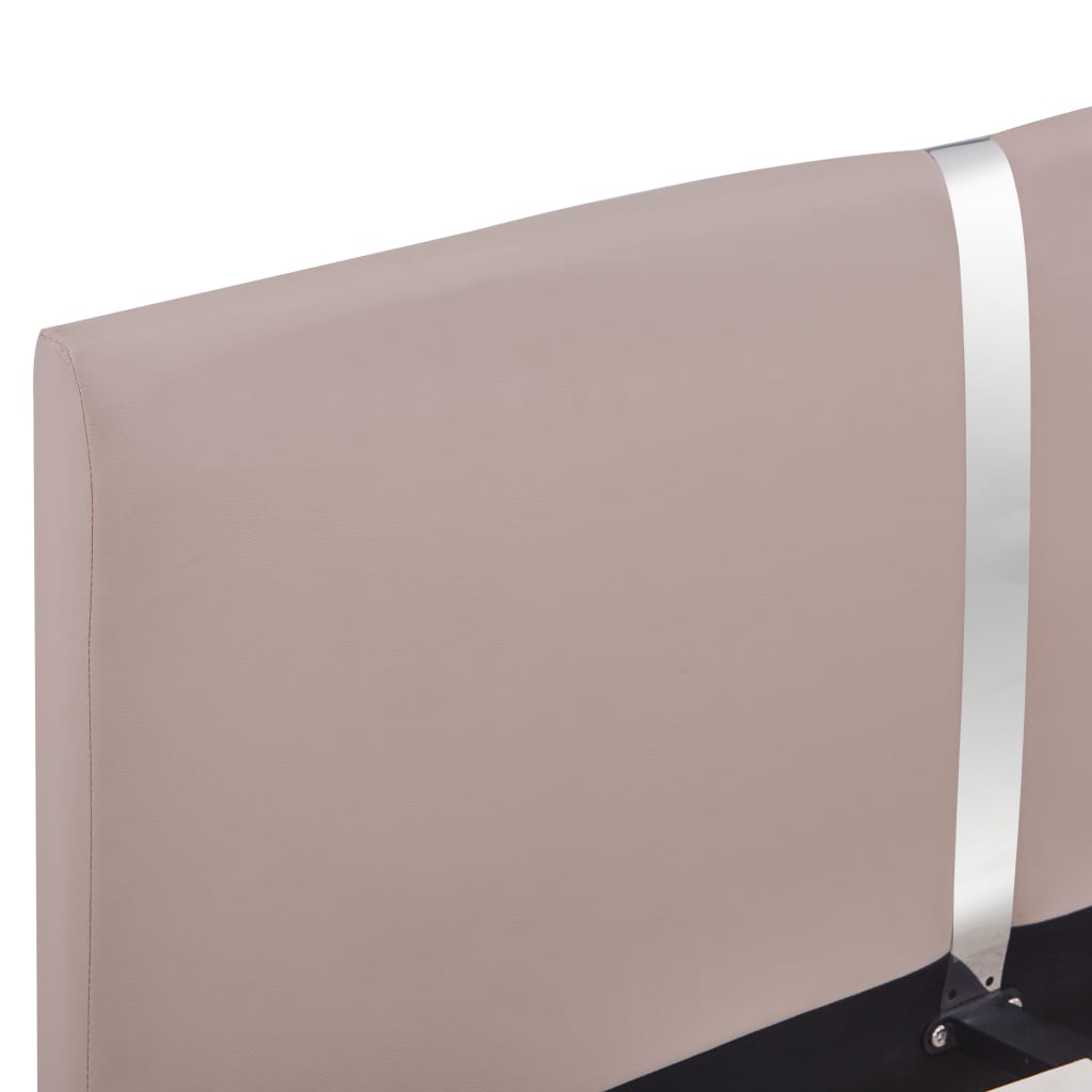 Bettgestell Cappuccino-Braun Kunstleder 140x200 cm - Pazzar.ch
