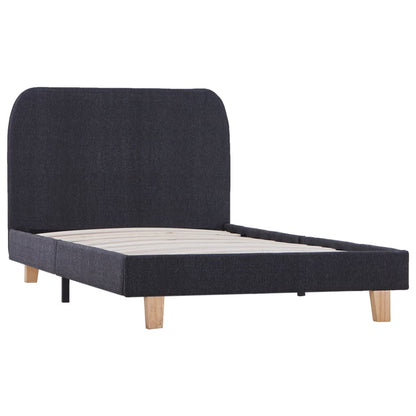 Bettgestell Dunkelgrau Stoff 90×200 cm - Pazzar.ch