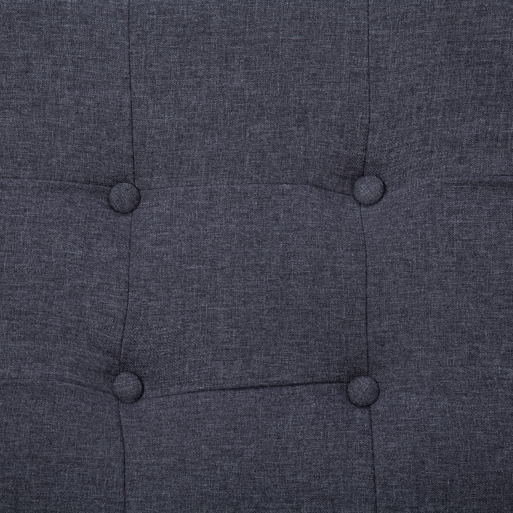 2-Sitzer-Sofa mit Armlehnen Dunkelgrau Stahl und Stoff - Pazzar.ch