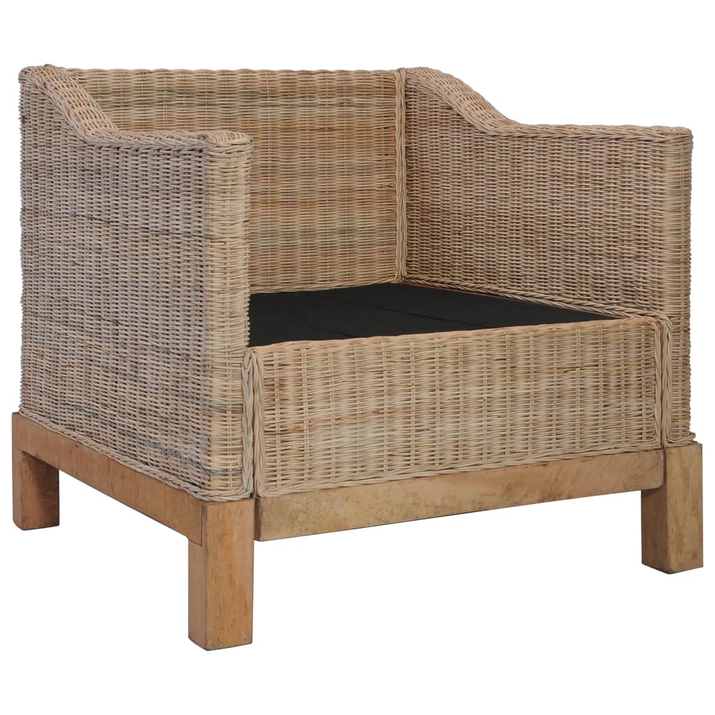 Sessel mit Auflagen Natur Rattan - Pazzar.ch